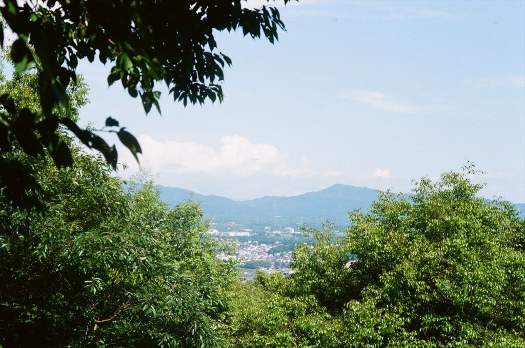 形原温泉あじさいの里の山風景