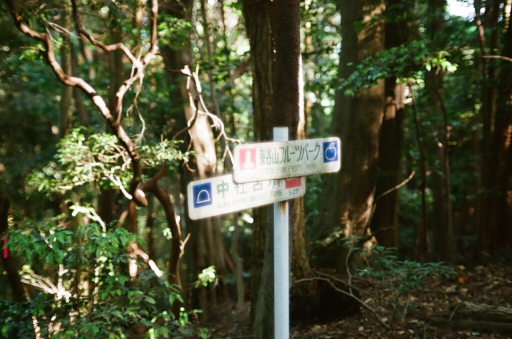 東谷山の道案内看板